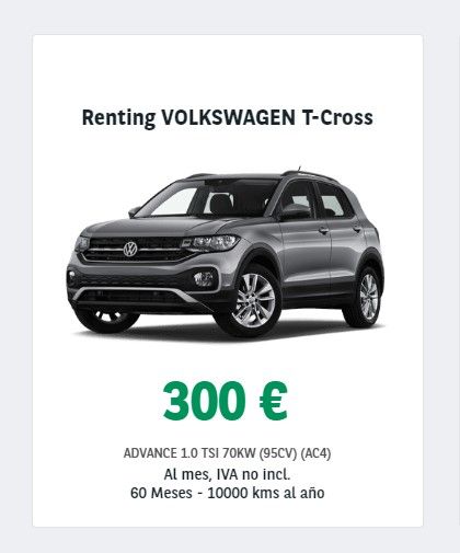 Renting Wolkswagen T-Cross